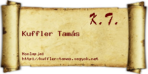 Kuffler Tamás névjegykártya